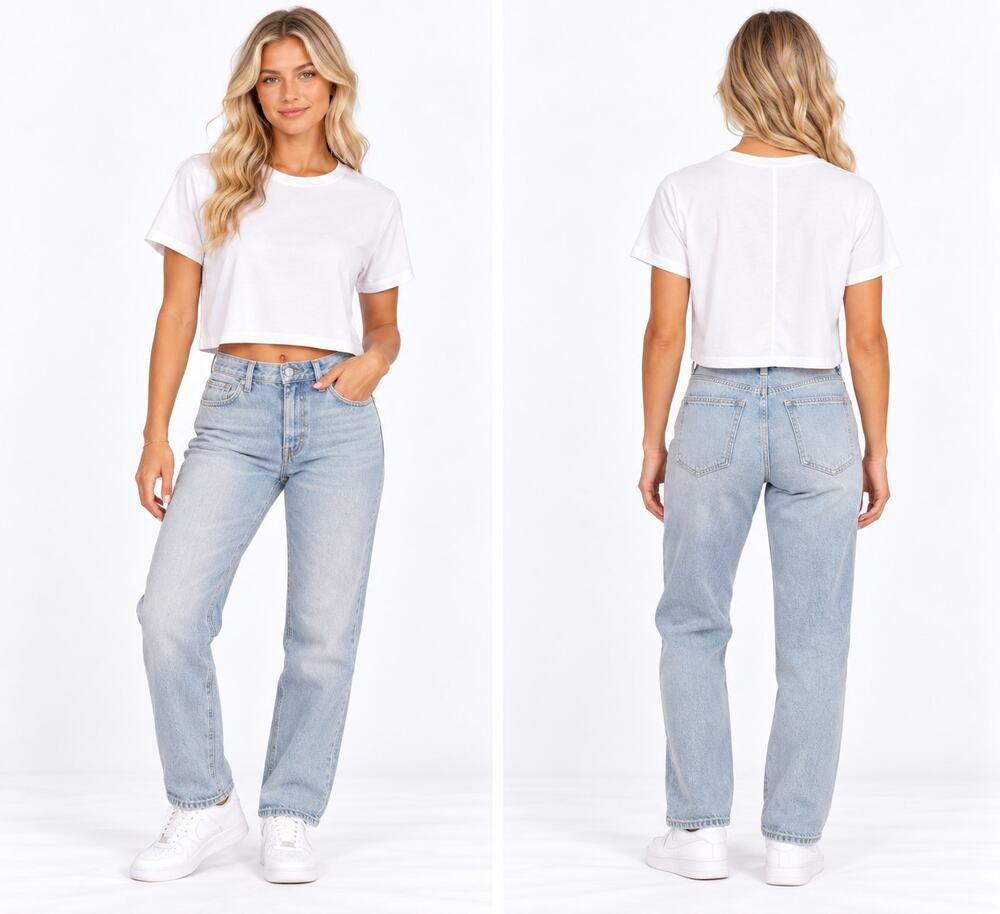 Lululemon Women's Cropped Short Sleeve Crewneck T-Shirt 8 Athleisure White Tee